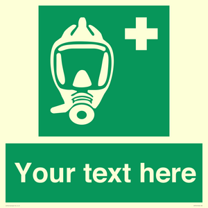 Custom sign safe condition Emergency escape breathing device